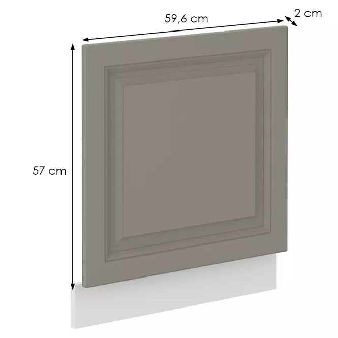 Mosogatógép ajtaja Stilo claygrey/fehér 570x596