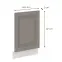 Mosogatógép ajtaja Stilo claygrey/fehér 570x446,2