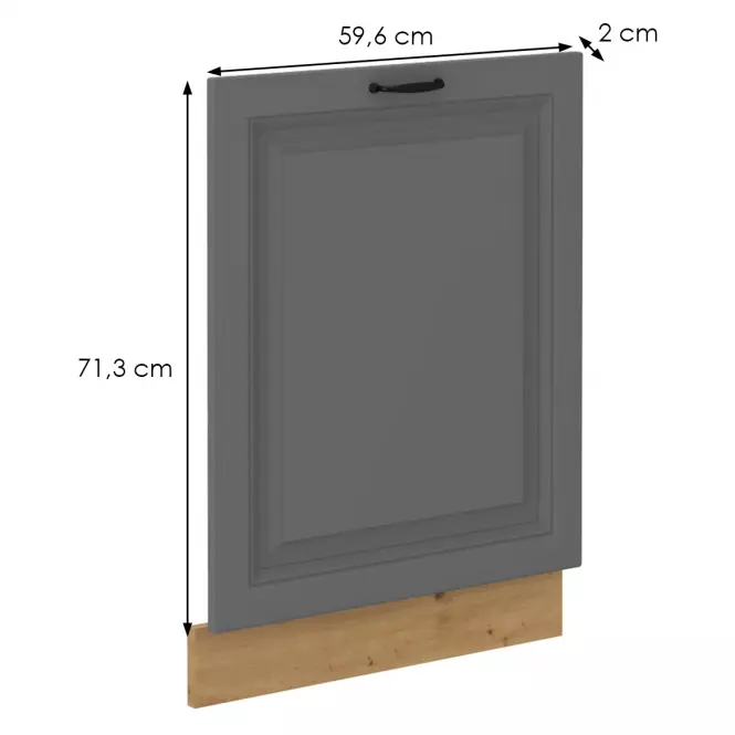 Mosogatógép ajtaja Stilo dustgrey/artisan 713x596