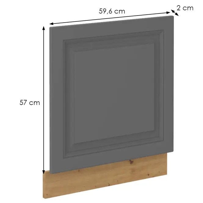 Mosogatógép ajtaja Stilo dustgrey/artisan 570x596,2