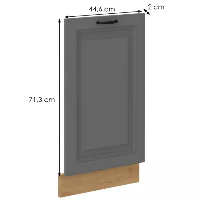 Mosogatógép ajtaja Stilo dustgrey/artisan 713x446,2