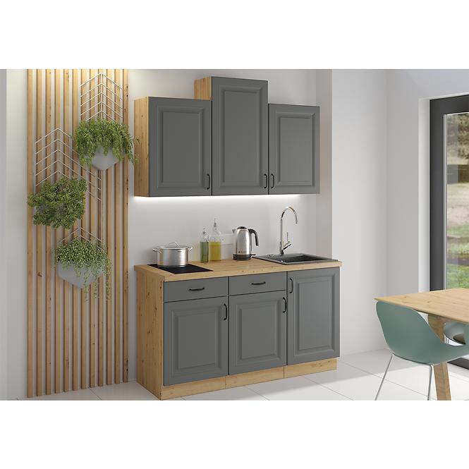 Konyhaszekrény Stilo dustgrey/artisan front zm 570x446