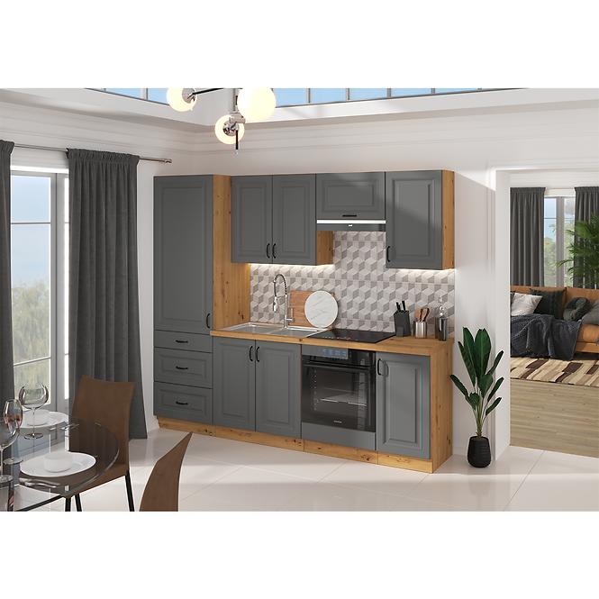 Konyhaszekrény Stilo dustgrey/artisan front zm 570x446