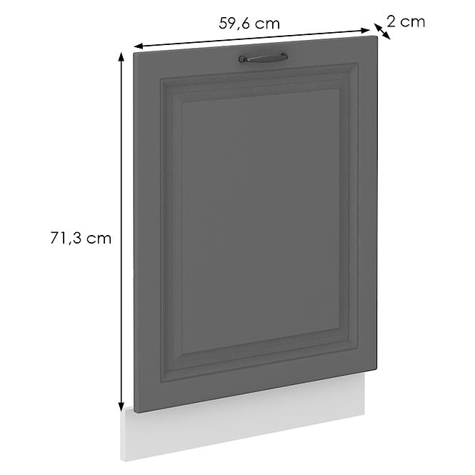 Mosogatógép ajtaja Stilo dustgrey/fehér 713x596