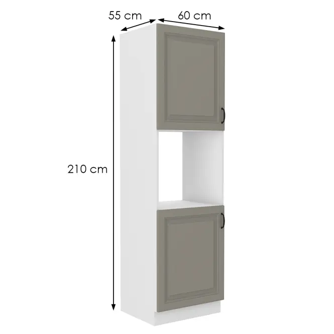 Konyhaszekrény Stilo claygrey/fehér 60dp/210 2f,2