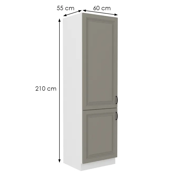 Konyhaszekrény Stilo claygrey/fehér 60dk/210 2f,2