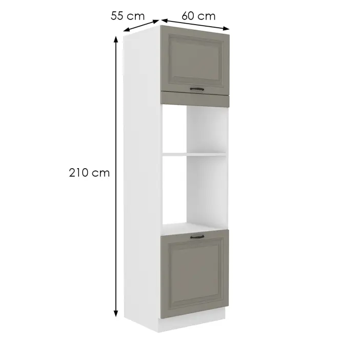 Konyhaszekrény Stilo claygrey/fehér 60dmp/210 2f,2