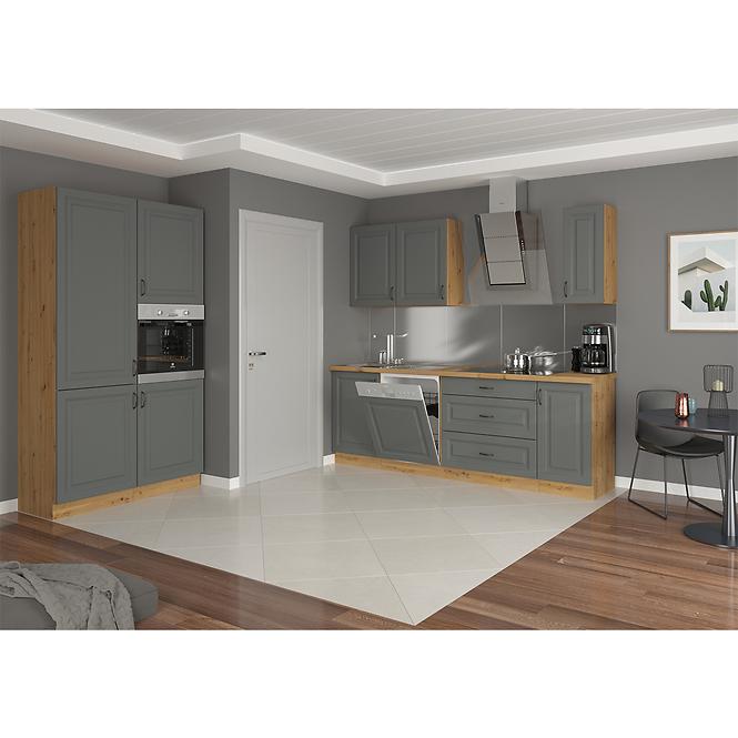 Konyhaszekrény Stilo dustgrey/artisan 60dp/210 2f