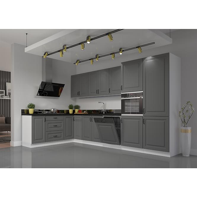 Konyhaszekrény Stilo dustgrey/fehér 60dps/210 3s 1f