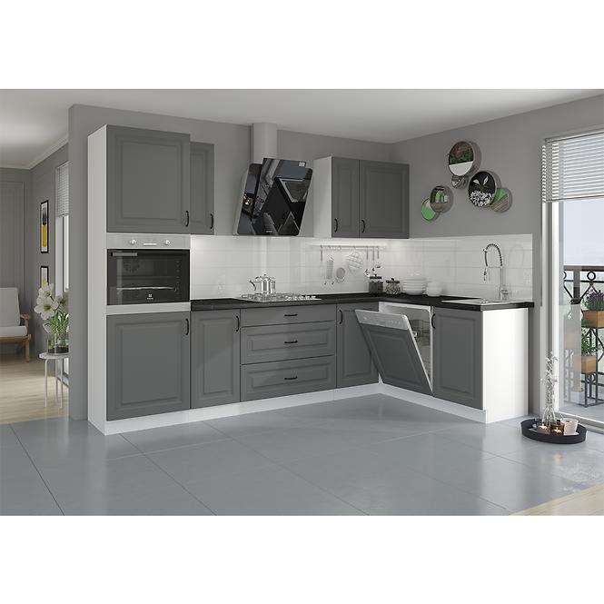 Konyhaszekrény Stilo dustgrey/fehér 60dps/210 3s 1f
