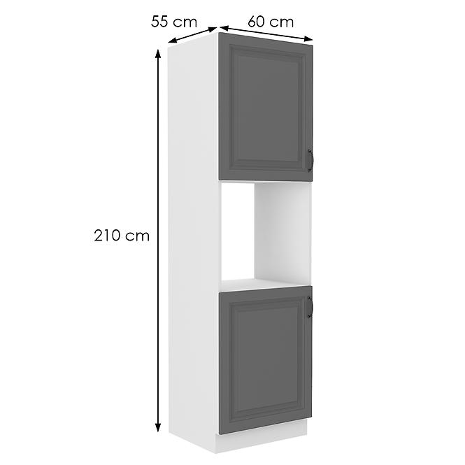 Konyhaszekrény Stilo dustgrey/fehér 60dp/210 2f