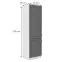Konyhaszekrény Stilo dustgrey/fehér 60lo/210 2f,2