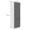 Konyhaszekrény Stilo dustgrey/fehér 60dk/210 2f,2