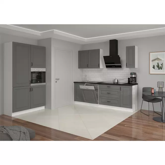 Konyhaszekrény Stilo dustgrey/fehér 40dk/210 2f