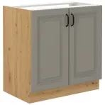 Konyhaszekrény Stilo claygrey/artisan 80zl 2f bb