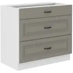 Konyhaszekrény Stilo claygrey/fehér 80d 3s bb