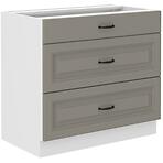 Konyhaszekrény Stilo claygrey/fehér 80d 3s bb