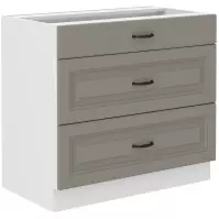 Konyhaszekrény Stilo claygrey/fehér 80d 3s bb