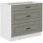 Konyhaszekrény Stilo claygrey/fehér 80d 3s bb