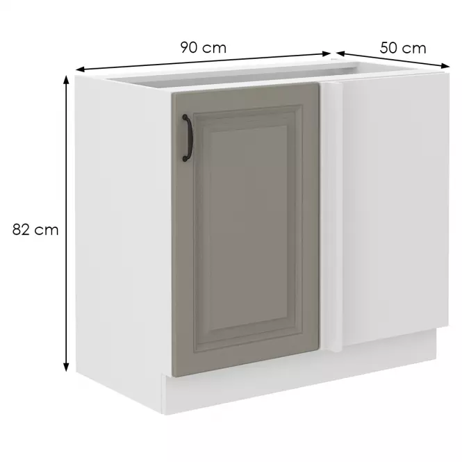 Konyhaszekrény Stilo claygrey/fehér 105 nd 1f bb