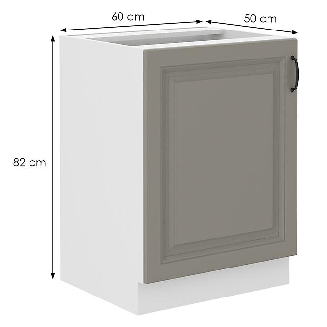 Konyhaszekrény Stilo claygrey/fehér 60d 1f bb