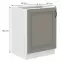 Konyhaszekrény Stilo claygrey/fehér 60d 1f bb,2