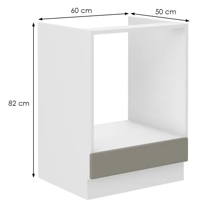 Konyhaszekrény Stilo claygrey/fehér 60dg bb,2