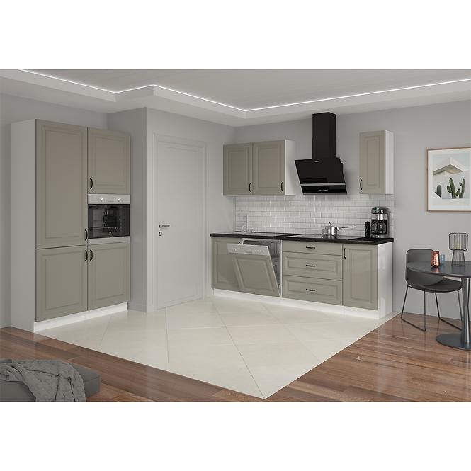 Konyhaszekrény Stilo claygrey/fehér 50d 1f 1s bb