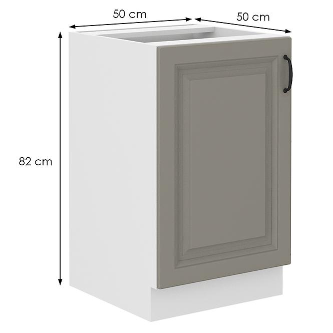 Konyhaszekrény Stilo claygrey/fehér 50zl 1f bb