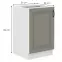 Konyhaszekrény Stilo claygrey/fehér 50zl 1f bb,2