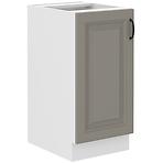 Konyhaszekrény Stilo claygrey/fehér 40d 1f bb