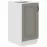 Konyhaszekrény Stilo claygrey/fehér 40d 1f bb