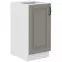 Konyhaszekrény Stilo claygrey/fehér 40d 1f bb