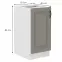 Konyhaszekrény Stilo claygrey/fehér 40d 1f bb,2
