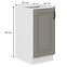 Konyhaszekrény Stilo claygrey/fehér 40d 1f bb,2
