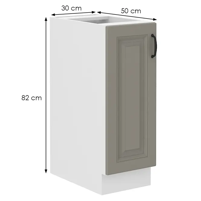 Konyhaszekrény Stilo claygrey/fehér 30d cargo bb,2