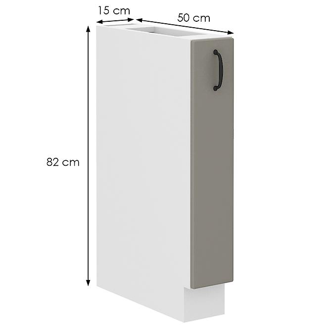Konyhaszekrény Stilo claygrey/fehér 15d cargo bb
