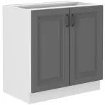 Konyhaszekrény Stilo dustgrey/fehér 80d 2f bb