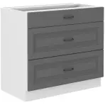 Konyhaszekrény Stilo dustgrey/fehér 80d 3s bb