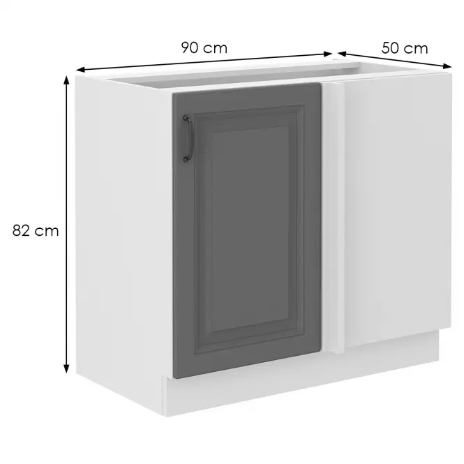 Konyhaszekrény Stilo dustgrey/fehér 105 nd 1f bb,2