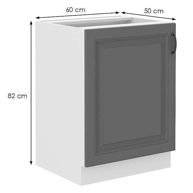 Konyhaszekrény Stilo dustgrey/fehér 60d 1f bb