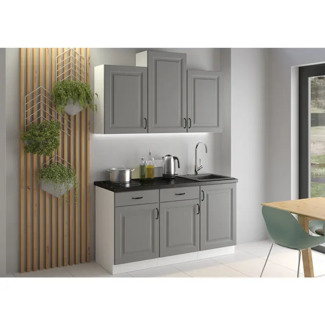 Konyhaszekrény Stilo dustgrey/fehér 60d 3s bb,4