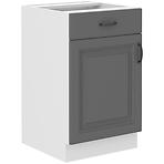 Konyhaszekrény Stilo dustgrey/fehér 50d 1f 1s bb