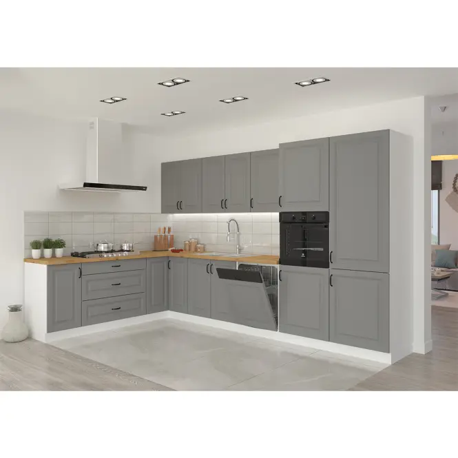 Konyhaszekrény Stilo dustgrey/fehér 50zl 1f bb,9