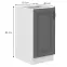 Konyhaszekrény Stilo dustgrey/fehér 40d 1f bb,2