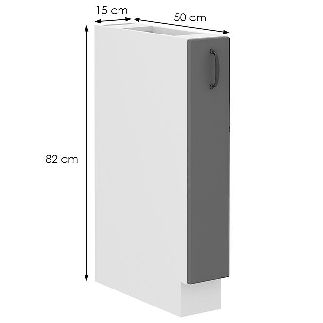 Konyhaszekrény Stilo dustgrey/fehér 15d cargo bb