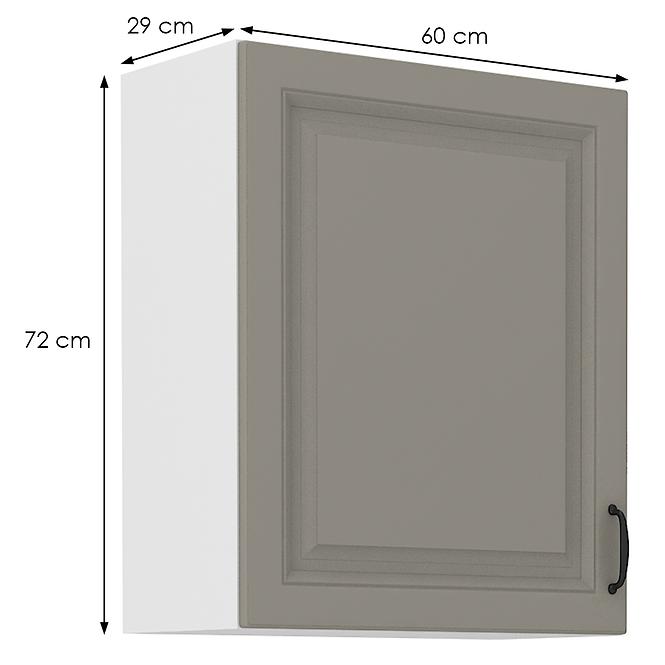 Konyhaszekrény Stilo claygrey/fehér 60g/72 1f