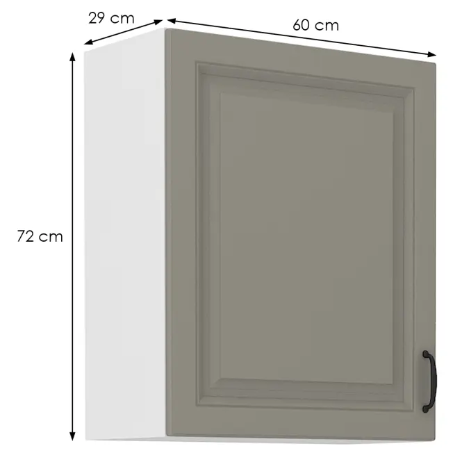 Konyhaszekrény Stilo claygrey/fehér 60g/72 1f,2