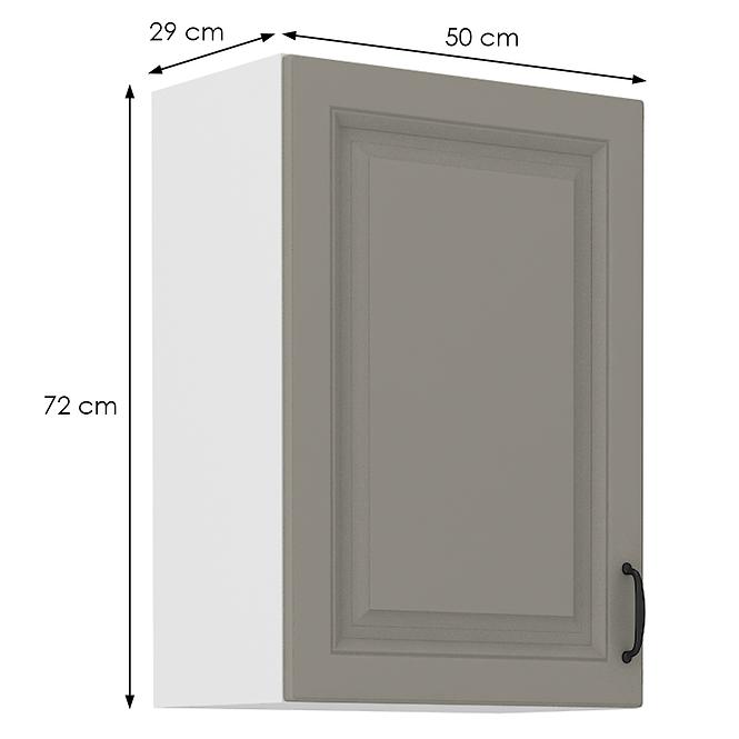 Konyhaszekrény Stilo claygrey/fehér 50g/72 1f