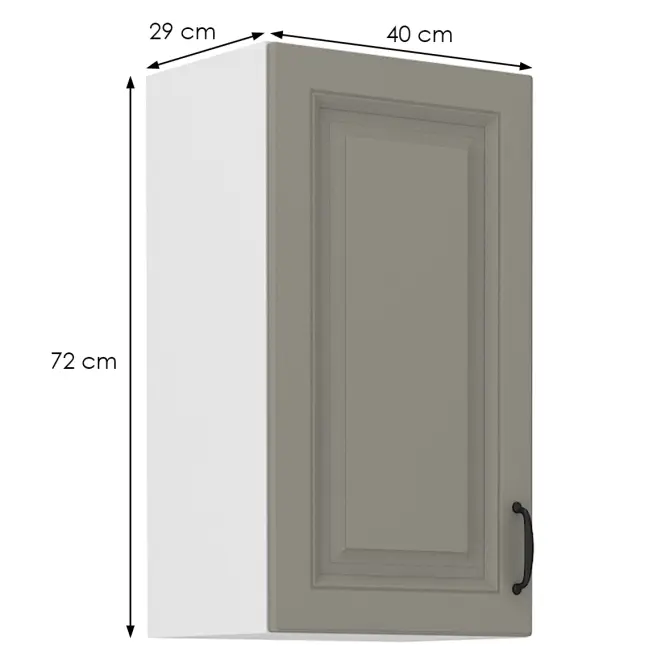 Konyhaszekrény Stilo claygrey/fehér 40g/72 1f,2
